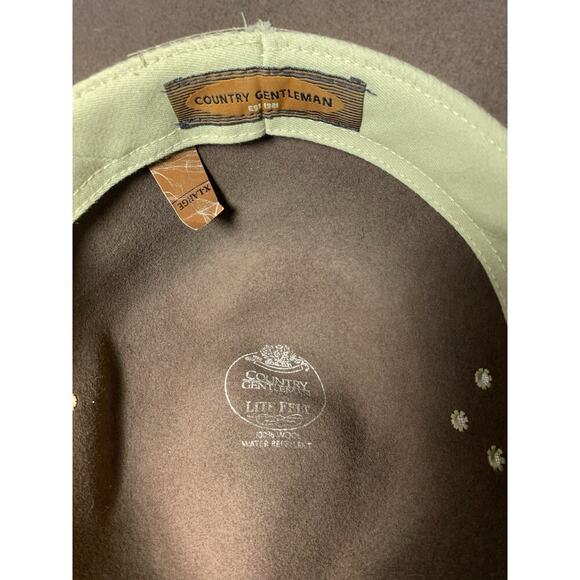 Country Gentleman Wool Hat Lite Felt Safari Brown XL Water Repelente - Picture 5 of 5